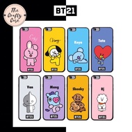 Custom BT21 All phone glass rubber soft case