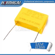 10pcs 470nF capacitor X2 capacitor 275VAC Pitch 22.5mm 0.47uF X2 Polypropylene film capacitor hjxrhg