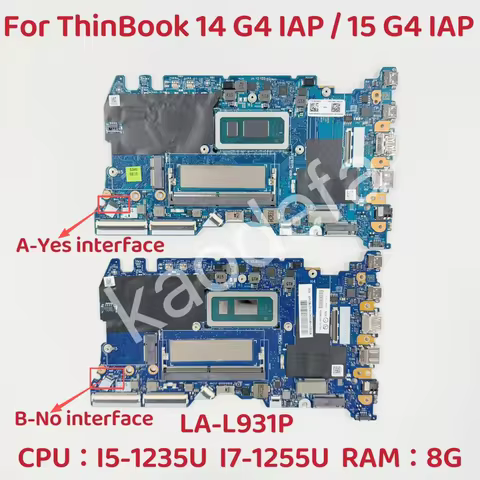 LA-L931P For Lenovo ThinkBook 15 G4 IAP / 14 G4 IAP Laptop Motherboard With i5 i7 CPU RAM8G FRU:5B21