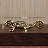 Small Ornaments Antique Home Decor Accessories Brass Animal Figurines Tea Pet Desk Decorations Gecko