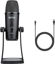 USB Computer Conference Microphone, BOYA BY-PM700 USB Live Condenser Microphone for Computer with Adjustable Pickup Patterns Perfect for Podcast, Streaming, Gaming, Vloggig, Work