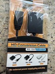 HD conversion cable hdmi to vga