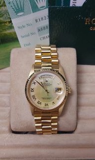 Rolex 18K YG Date-Day 18238 MOP Fullset (罕有 貝殼面, not Meteorite)