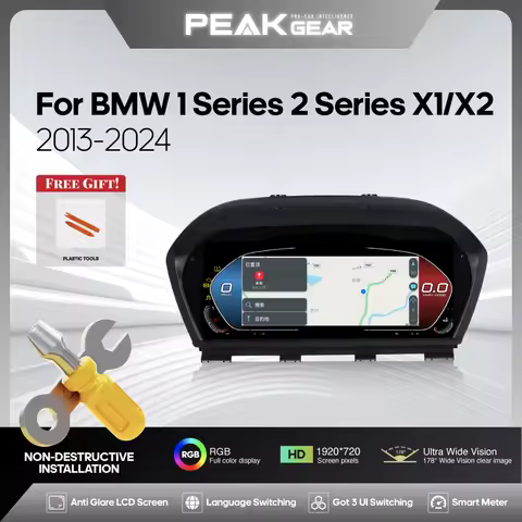 For BMW 1 Series 2 Series X1 X2 F20/F52/F22/F45/F48/F49/F39 2013-2024 Digital Cluster LCD Dashboard 