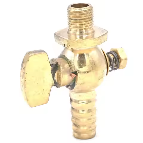 1/8" 1/4" 3/8" 1/2" BSP Male Thread to 8mm 10mm I/D Hose Barbed Brass Drain petcock Shut Off Valve f