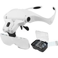 2 LED Light Magnifying Glass 5 Lens Magnifying Glass 1.0 Times 1.5 Times 2.0 Times 2.5 Times 3.5 Tim
