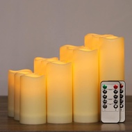 12 Pack Flameless Candles, Ivory LED Candles, Battery Operated Flickering Candles with 10-Key Remote