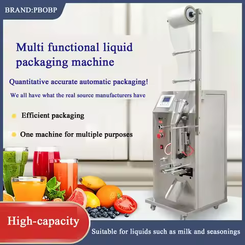 PBOBP Automatic Vertical 500ml 1L Automatic Bag Liquid Water Juice Pouch Filling Packing Machine Low
