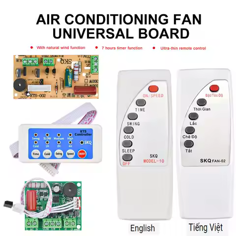 Air conditioning fan electric fan circuit universal board remote control board / cold fan motherboar