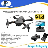 Drone Quadcopter Drone RC WiFi Dual Camera 4K / Drone RC4K Dual Camera / Drone Murah 4K