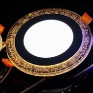 2 COLOR LED DOWNLIGHT 6+3 WATT ROUND CENTER WHITE YELLOW SIDE DOWN LIGHT PANEL 2 COLORS