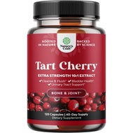 Advanced Tart Cherry Extract 120 Capsules - Extra Strength 750mg Per Serving Equivalent Tart Cherry Uric Acid Cleanse and Joint Support Supplement Muscle Recovery Supplement
