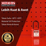 ONEBIZ Thin Nylon Shackle Safety Padlock Red OB 14-BDG71N-B 4D NGY38H mm Thin Nylon Shackle B type K
