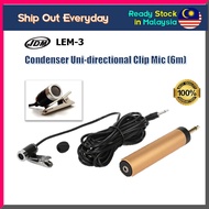 LEM-3 JDM CONDENSER / BATTERY TIE CLIP MICROPHONE. SUITABLE FOR USE IN SURAU / MASJID / SPEECH