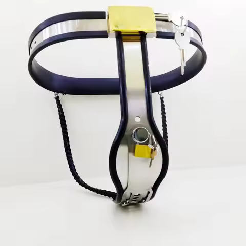 Stainless Steel Female Chastity Belt Underwear Pants With Vagina Plug BDSM Bondage Gear Woman Chasti