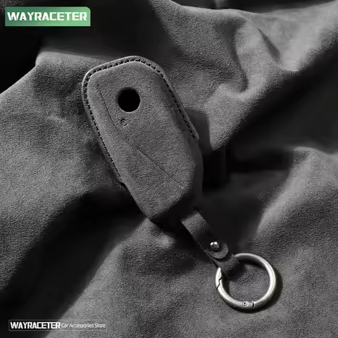 Made of Alcantara Car Key Case Cover For BMW X3 G45 X5 G05 G06 2024 X7 G07 2025 G70 7 5 Series G60 G