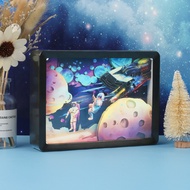 paper lamp custom mirror lamp bedroom ancient night decorative bedside surrounding Mirror light wind