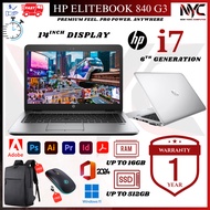 Business Laptop | HP EliteBook 840 G3 820 G3 640 G8 | i7/i5 | 16GB RAM 512GB SSD |  Ready Stock