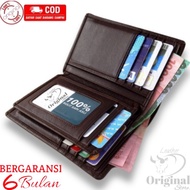 Men's 3/4 Leather Wallet 100% ORIGINAL Genuine Leather Dompet Lelaki Kulit Original