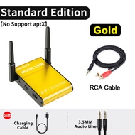 VAORLO Qualcomm CSR8645ตัวรับสัญญาณบลูทูธความหน่วงต่ำอะแดปเตอร์เสียงแบบไร้สายพร้อมไมโครโฟน RCA 3.5หั