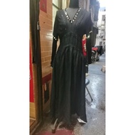 hawaian dress for woman bohemian dress Sanji Black Flower Orchid Dress - Elegant Chinese Style Eveni