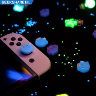 Geekshare Nintendo Switch Oled Luminous Ghost Thumb Grip Caps Joy Con Silicone Protective Cover Accessories