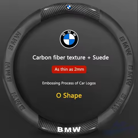 38cm Car Steering Wheel Cover Carbon Fiber Leather For BMW G20 F11 E87 F30 F10 x3 G01 x5 F40 F16 M3 