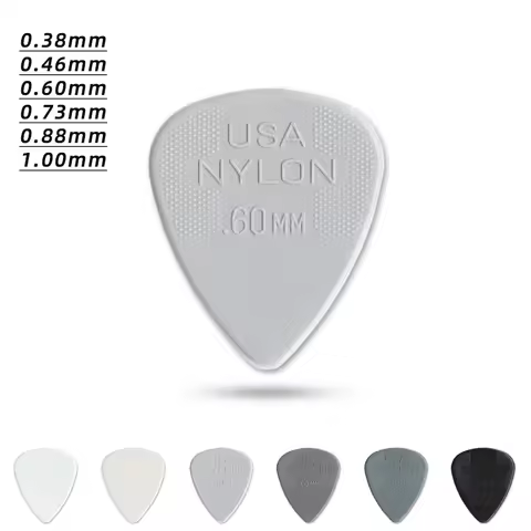 Dunlop Pick. 44R STANDARD nylon material non-slip acoustic guitar picks. Thickness: 0.38/0.46/0.60/0