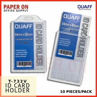 QUAFF ID CARD Holder Transparent Vertical T-732V (10 pieces)