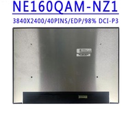 NE160QAM-NZ1 16.0 inch 3840×2400 IPS UHD 4K 98%DCI-P3 40pins EDP 120HZ Matte LCD Screen