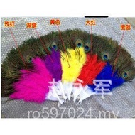 Complete Feather Fan Peacock Feather Fan Peacock Feather Color Ready Stock Supply OBKF