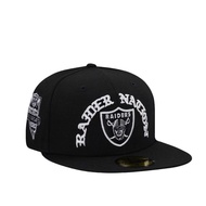 NEW ERA LAS VEGAS RAIDERS INAUGURAL SEASON 2020 SCRIPT BLACK PRIME EDITION 59FIFTY FITTED HAT