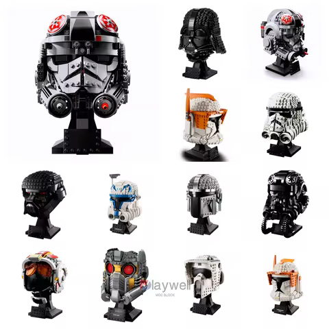 2025 Space War Stormtroop Scout Dark Trooper Clone Commander Cody Helmet 75276 Building Blocks Desk
