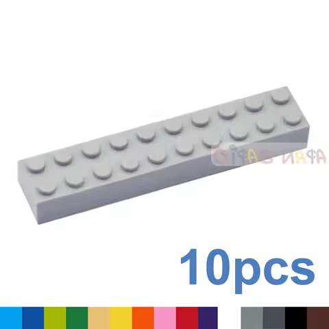 10pcs DIY Building Blocks Thick Bricks 2x10 Dots 16Color Educational Creative Compatible With Brand
