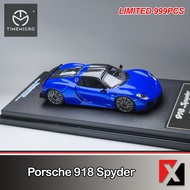 TIMEMICRO 1: Porsche 918 Spyder Blue Convertible64