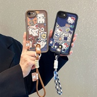 Casing iPhone 6 Plus Casing iPhone 6s Plus Casing with a bracelet Flower Pattern Casing Cute Soft Ph