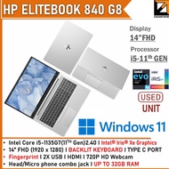 HP ELITEBOOK 840 G8 14" Business Laptop (1 YEAR WARRANTY T&C ) CORE i5-11th GEN WIN 11 PRO