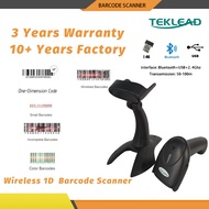 Barcode Scanner 2.4G Bluetooth Wireless USB Handheld 1D Laser Barcode Scanner