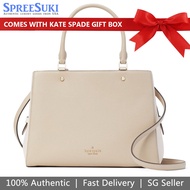 Kate Spade Handbag In Gift Box Crossbody Bag Leila Medium Triple Compartment Satchel Sand # WKR00326