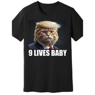 Cat Trump 9 Lives Baby 6325 funny Men S Short Sleeve T shirt black TT4