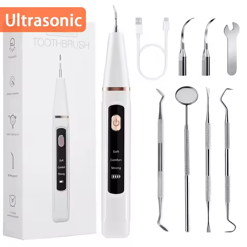 Electric Ultrasonic Dental Scaler Calculus Oral Tartar Remover Tooth Stain Cleaner Teeth Whitening P