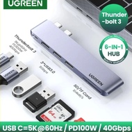 UGREEN USB C HUB Dual Type-C 3.1 to 5K60Hz Thunderbolt 3 Adapter SD TF for  M2 M1 Dock Docking USB T
