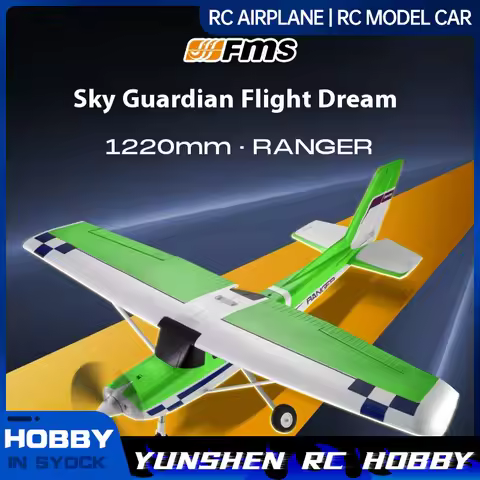 Fms 1220mm Guardian V2 Three Color Coating Novice Training Aircraft Single Wing Rc Plane Assembly Fi