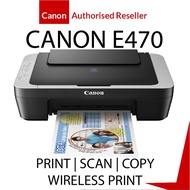 CANON PIXMA E470 COLOR INK PRINTER | PRINT | COPY | SCAN | WIRELESS PRINITING