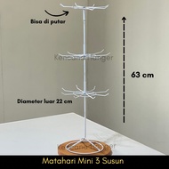 Rak Display Putar Matahari 3 Susun Gantungan Aksesoris Display / RAK MASKER / RAK KALUNG GELANG