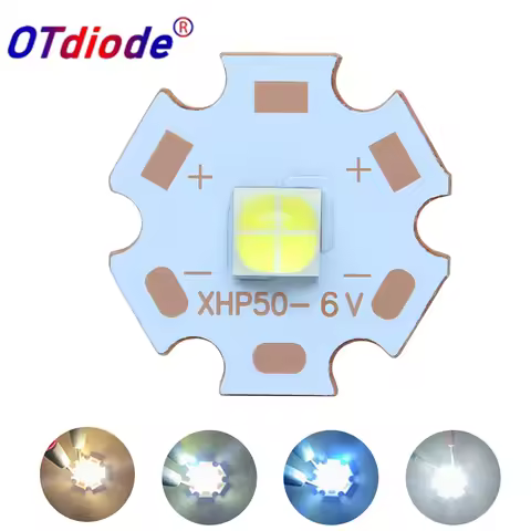 High Power LED Chip Beads XHP50 XHP50.2 Generation 3V 6V 12V Cold Neutral Warm White 18W 20W 1.5A 3A