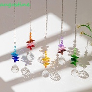 AUGUSTINE 5Pcs Crystal Wind Chime, Hanging Exquisite Prism Pendant, Wind Spinner Rotating Colorful S