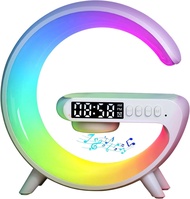 Bluetooth Speaker, Portable Wireless Speaker with Wireless Phone Charger, LED Table Lamp for Bedroom