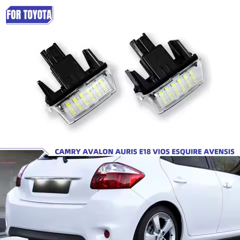 2Pcs LED License Number Plate Light Lamps for Toyota Camry Avalon Auris E18 Vios Esquire Avensis Esq