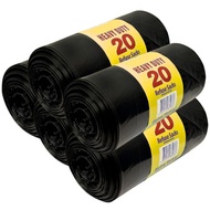 Aspect  Bin Bags 100 Liners/5 Rolls Refuse Sacks Disposable Kitchen Can Liners Trash 75L Rubbish Bag